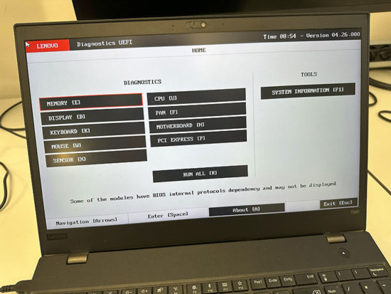 Lenovo Diagnostics UEFI • Notebook-Doktor.de